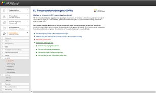 HRMEasy's GDPR modul gør det nemt at dokumentere compliance
